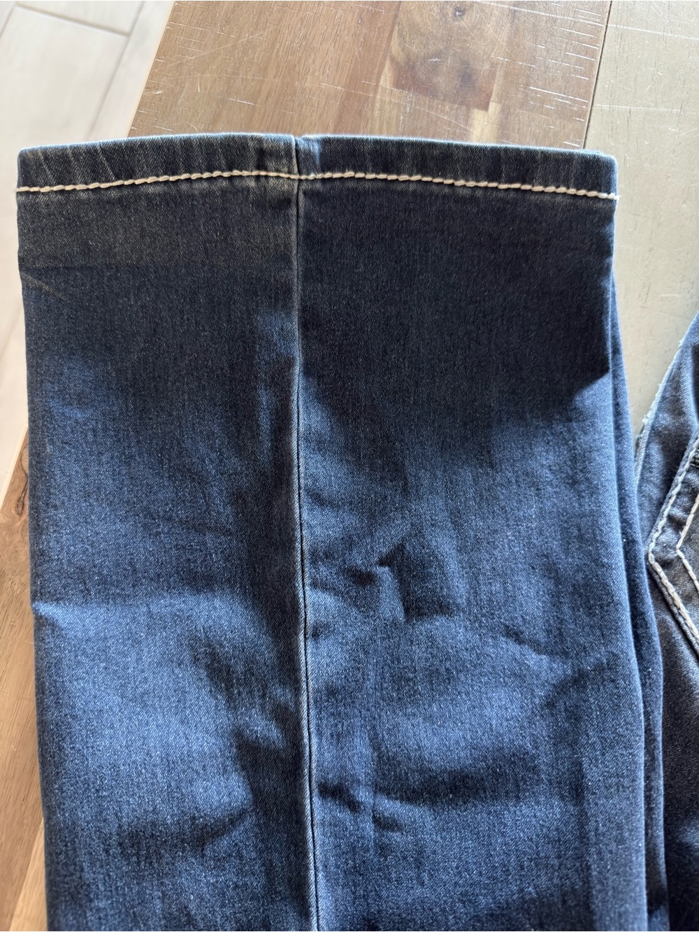 Love Indigo Women's Dark Indigo Boot Cut Jeans with Embroidered Pocket - Picture 2 of 10